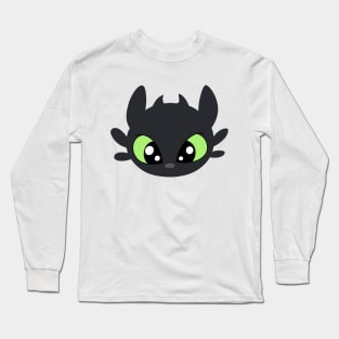 Toothless head, night fury, how to train your dragon, Httyd fanart Long Sleeve T-Shirt